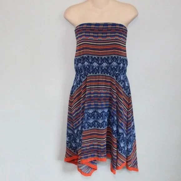 ✨2/$20 Maeve Anthro Bohemian Bliss Tube Handkerchief Strapless Dress S H11672 - Picture 2 of 10